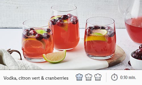 cocktail vodka citron vert cranberries