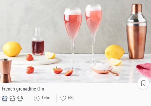 recette cocktail gin grenadine