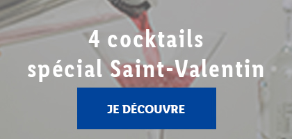 4 cocktails Saint valentin